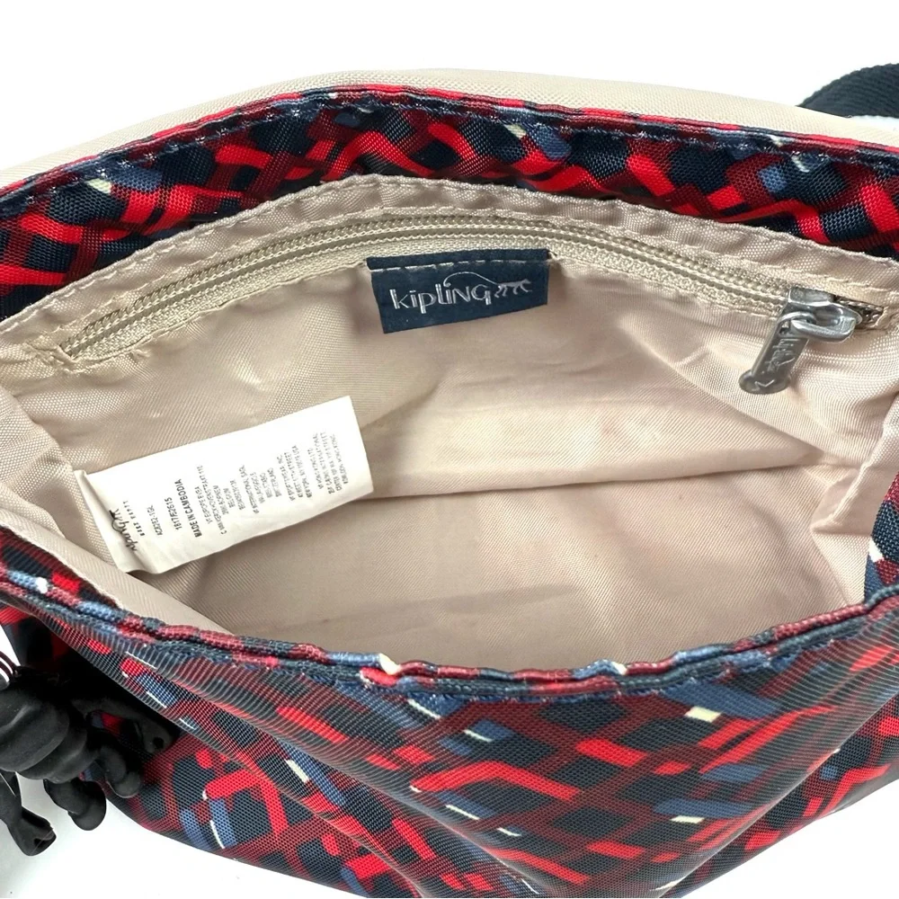 Kipling Sabian Crossbody Bag Nigeria Black Red‎ Nylon Purse Handbag
